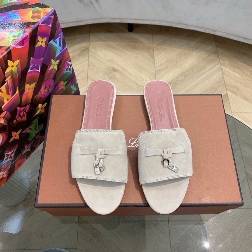 ของแท ้ หนังหัวเข ็ มขัดโลหะรองเท ้ าแตะฝรั ่ งเศสรองเท ้ าแตะสวมใส ่ ด ้ านนอก Lazy Slip-On Muller Half-Slippers