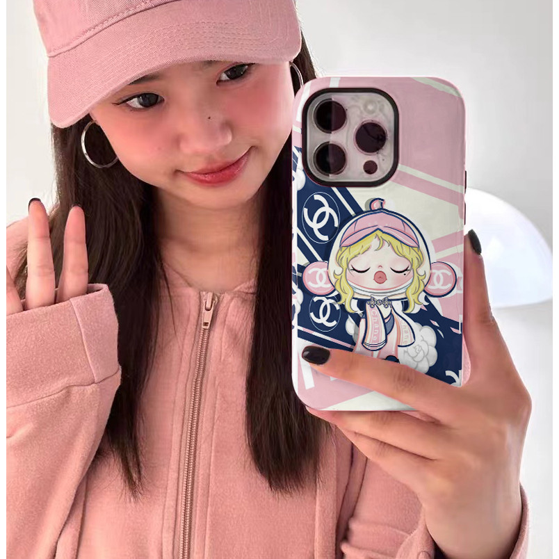 แฟชั่น Popmaert Phonecase สําหรับ iPhone15ProMAX 15Plus 15 14 14Pro 14ProMax 13 12 XSMAX 7PLUS 2层 tpu และ pc Molly กรณี