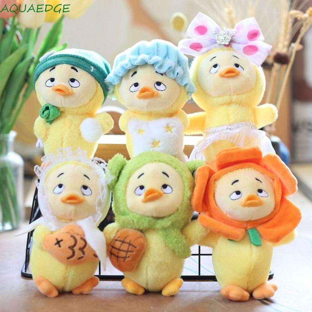 Aquaedge พวงกุญแจตุ๊กตาเป็ดน้อยสีเหลือง, พวงกุญแจตุ๊กตาเป็ดที่น่ารําคาญนุ่ม, อะนิเมะของเล่นฟุ้งฟิบทํางานมีความน่ารําคาญน่ารักจําลองจี้ตุ๊กตาเด็ก