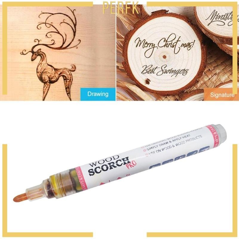 [Perfk] Marker Scorch Pen Maker ภาพวาดไม้เปลี่ยนไม้สําหรับ