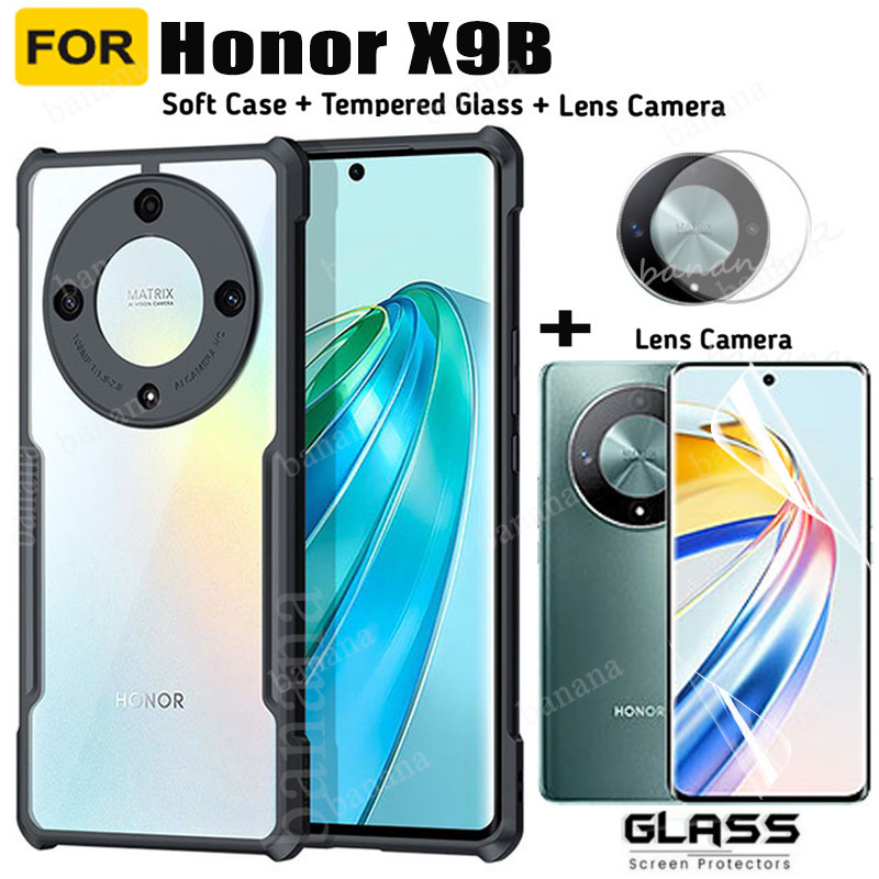 Honor X9B เคสโทรศัพท์กันกระแทกสําหรับ Honor X9A ฟิล์มไฮโดรเจลแบบนุ่ม 3 ใน 1 Honor X8B X7B X7A X8A ฟิ