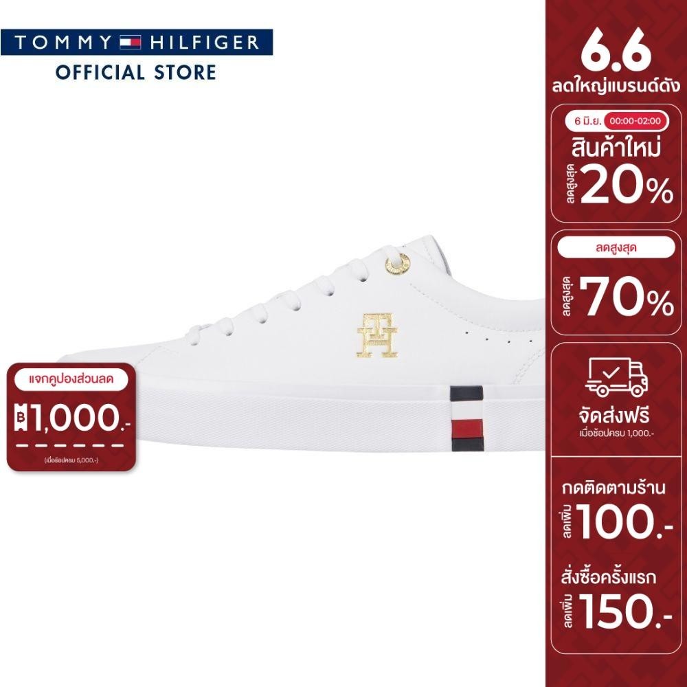 Tommy Hilfiger รองเท้าผ้าใบผู้ชาย รุ่น FM0FM04916 YBS - สีขาว