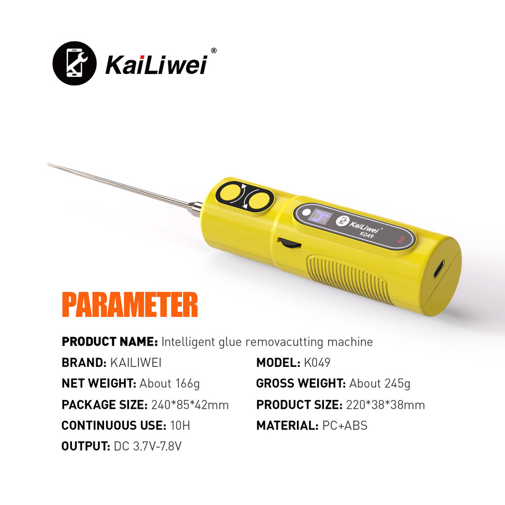Kailiwei K049 K050 เครื่องกําจัดกาวอัจฉริยะหน้าจอโทรศัพท์มือถือ OCA กาว Remover เครื่องตัดไฟฟ้าเครื่องมือ