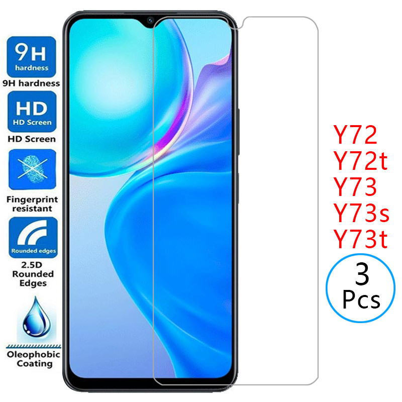 กระจกนิรภัยป้องกันสําหรับ vivo y72 5g y72t y73 y73t y73s ป้องกันหน้าจอบน vivo y72 y 72t 73 ts 73t 73