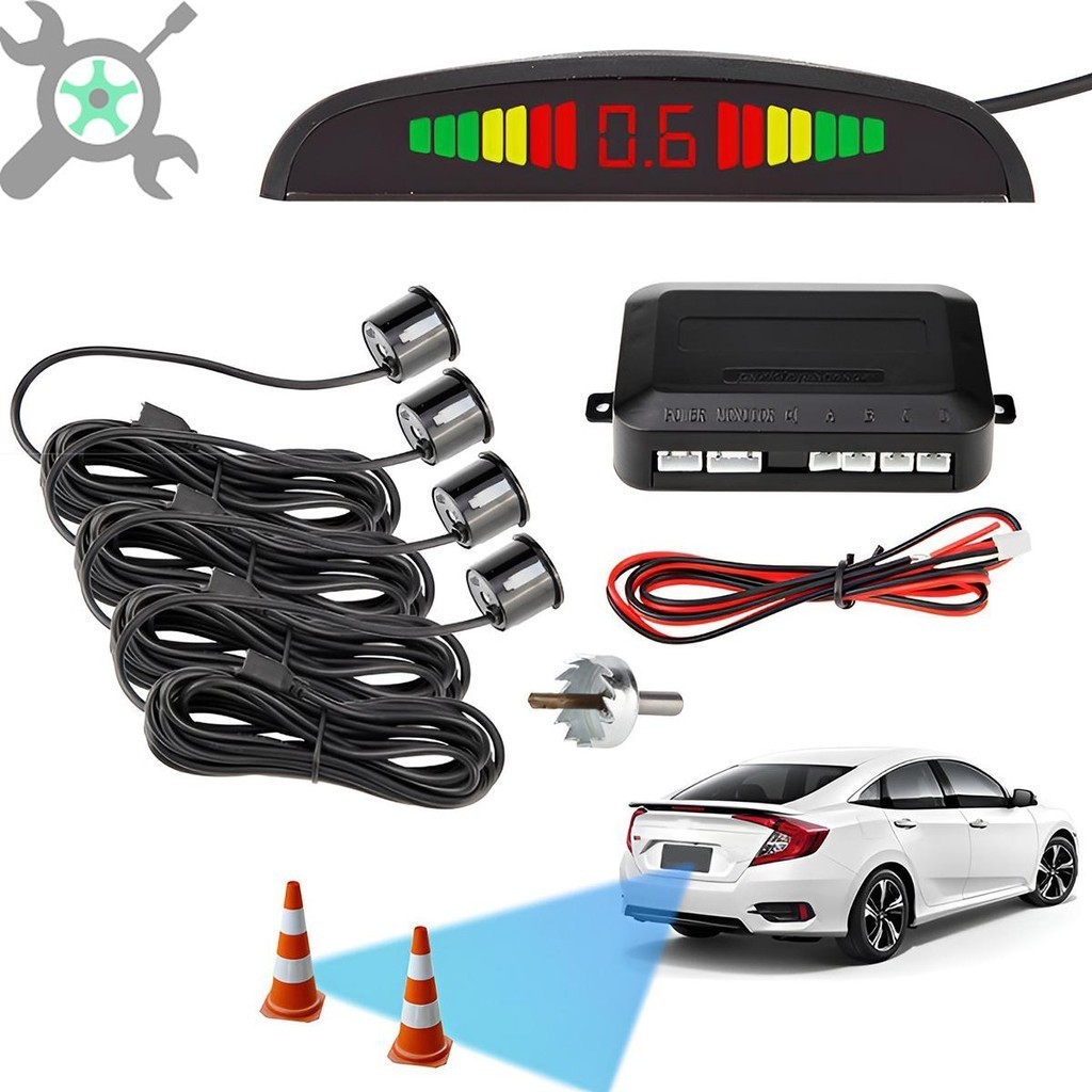 ชุดเซ ็ นเซอร ์ จอดรถ Reverse Radar System Reusable Auto Car Parking Radar Monitor Detector System S