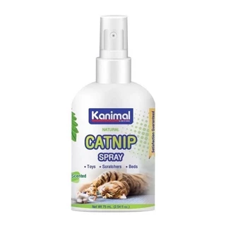 Kanimal Catnip แคทนิป แบบสเปรย์และผง ช่วยให้แมวผ่อนคลาย ลดความเครียด เพิ่มความสนุกสนาน
