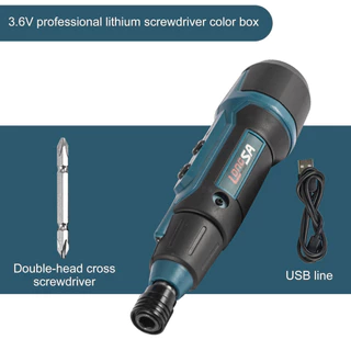3.6V 2Nm Mini Electric Screwdriver with LED Light, Lithium Battery, Disassembly Repair Tool for Home DIY