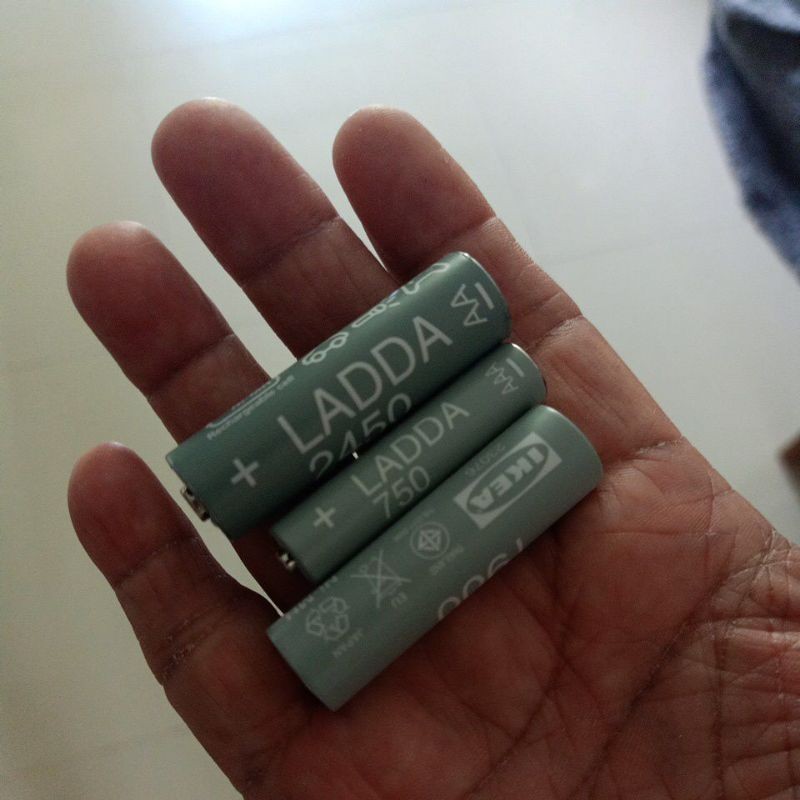 IKEAshopping IKEA ถ่าน 1ก้อน ถ่านชาร์จ ได้ LADDA ถ่านชาร์จ AA  AAA