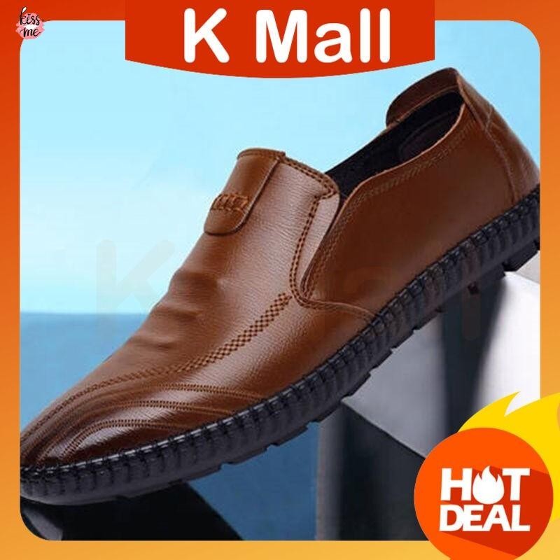 Lsj KMALL Oxfords & Lace-Ups รองเท้าหนังผู้ชายรองเท้า Casual Office Kasut Lelaki Kasut สีดํา Lelaki 