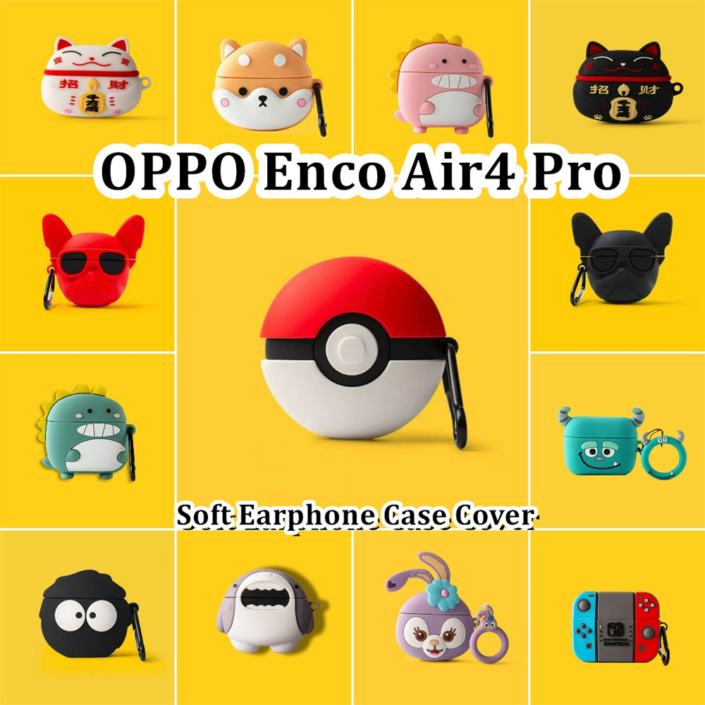 ส่วนลดสําหรับ Oppo Enco Air4 Pro Case คู่น่ารักการ์ตูนซิลิโคนอ่อนนุ่มหูฟังกรณีปลอก NO.1