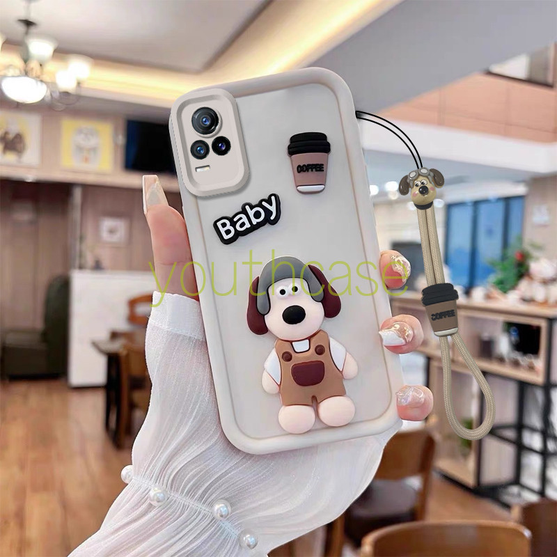 เคส vivo v20 v21e y73 3d Headmaster สุนัขสําหรับ vivo v20 กรณี vivo v21e กรณี vivo y73 ฝาครอบน ่ ารัก
