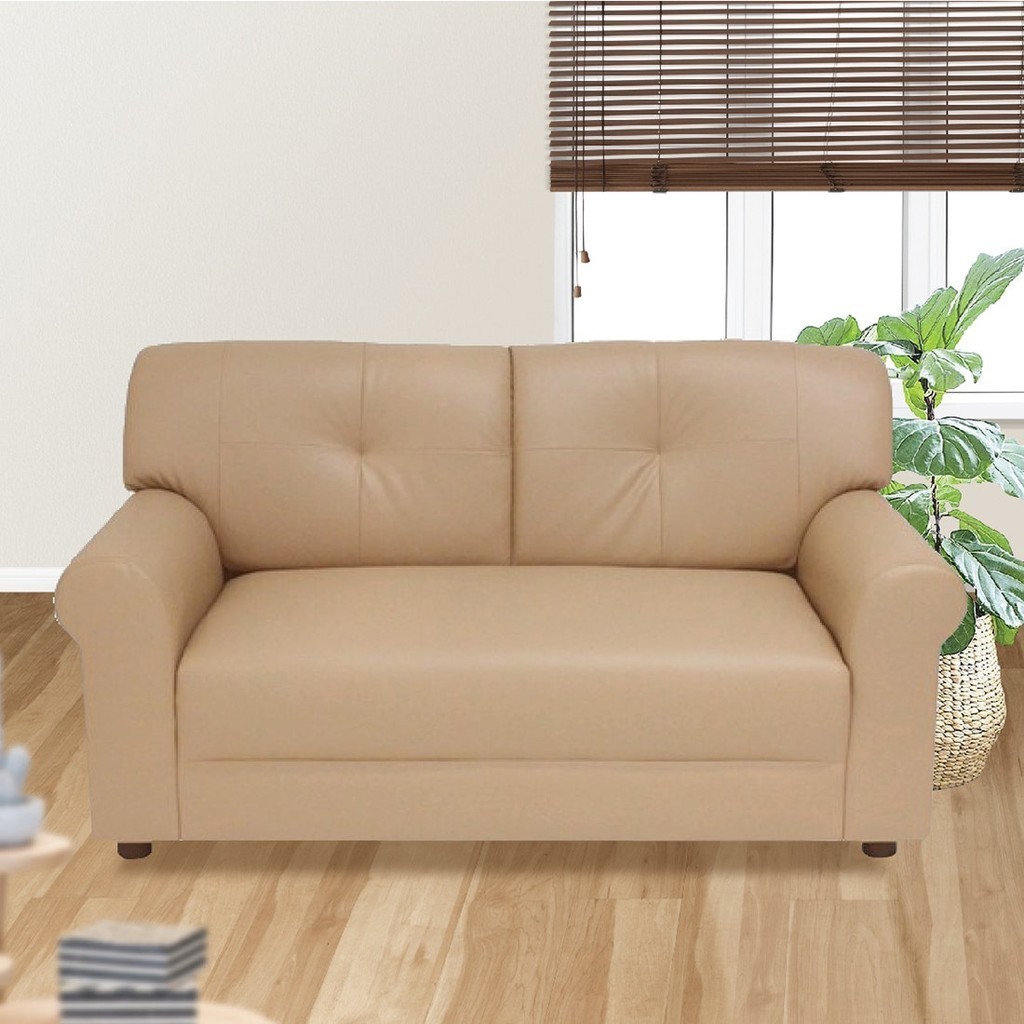 SB Design Square โซฟา 2 ที่นั่ง รุ่น Gunly สีน้ำตาลอ่อน (150x81x78 ซม.) แบรนด์ KONCEPT FURNITURE