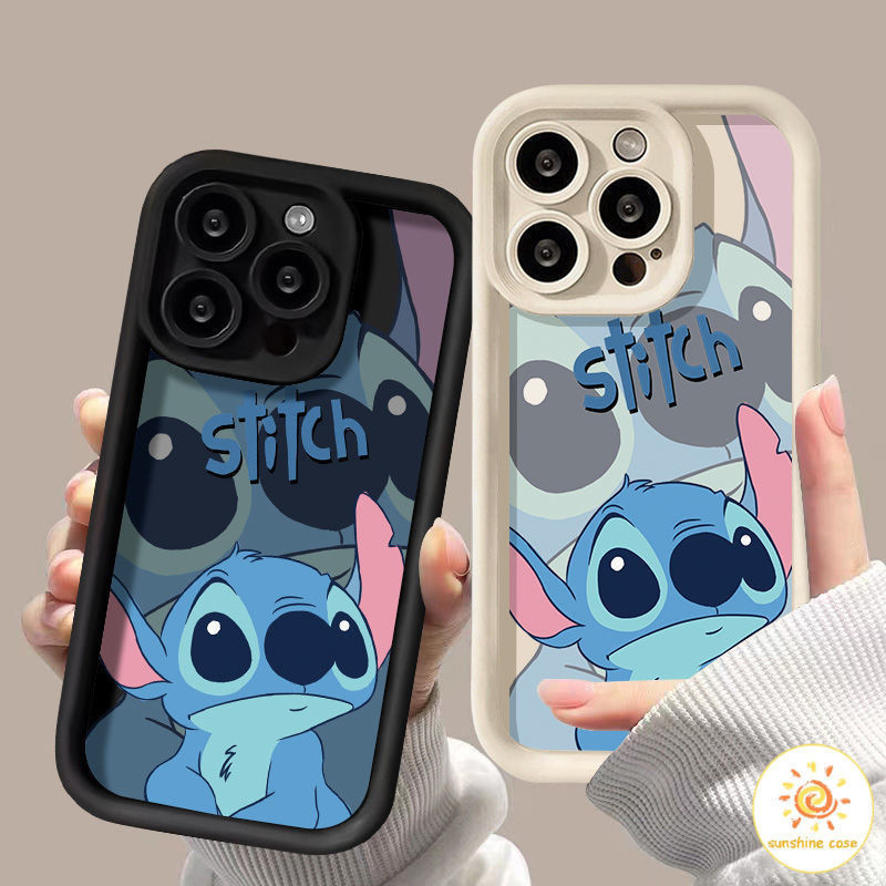 เคสโทรศัพท์มือถือ ลายการ์ตูนStitchทุกด้าน ไอโฟน11 For iPhone12 13 14 15Pro MAX X XS XR XS 7 8Plus SE2020 เคสโทรศัพท์