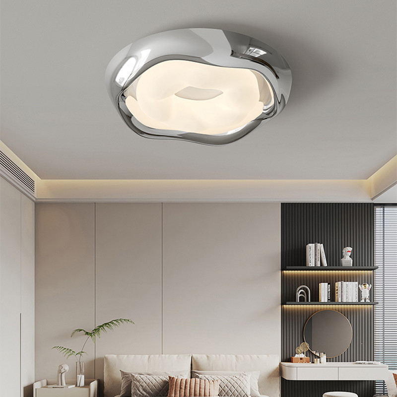 ใหม่โคมไฟเพดาน LED โมเดิร์น Chrome 40W ห้องนอน Studyroom โคมไฟเพดานตกแต่งบ้านโคมไฟ