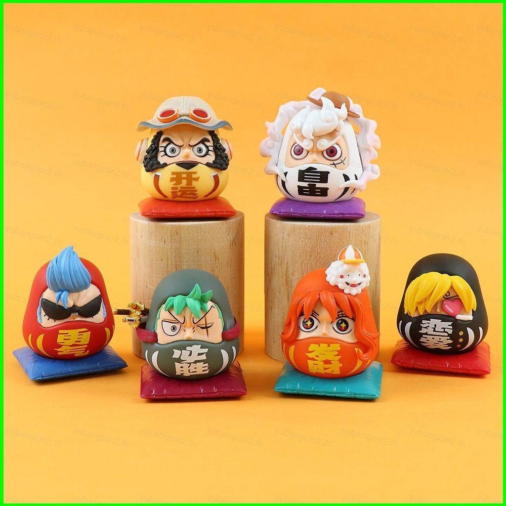 Yb2 6 ชิ้น ONE PIECE Action Figure Daruma Nika Monkey D Luffy Sanji Roronoa Zoro ตุ๊กตาสําหรับเด็กคอลเลกชัน