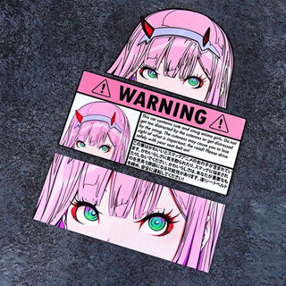 JDM ZERO TWO คําเตือน สะท้อนแสง สติ๊กเกอร์ ตกแต่งรถ รถยนต์ ร…