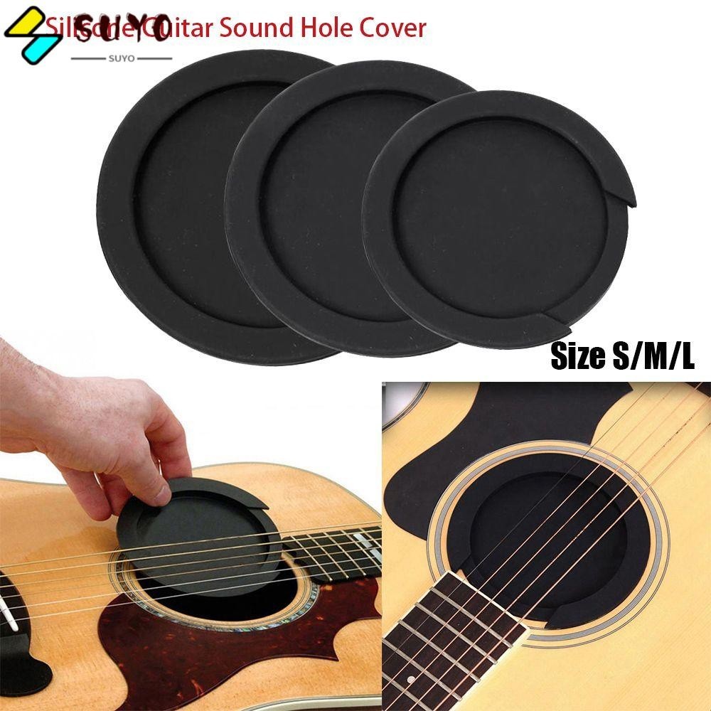 Suyo Size S/M/L Feedback buster อุปกรณ์เครื่องดนตรีสีดํา Stop Plug Sound Hole Cover