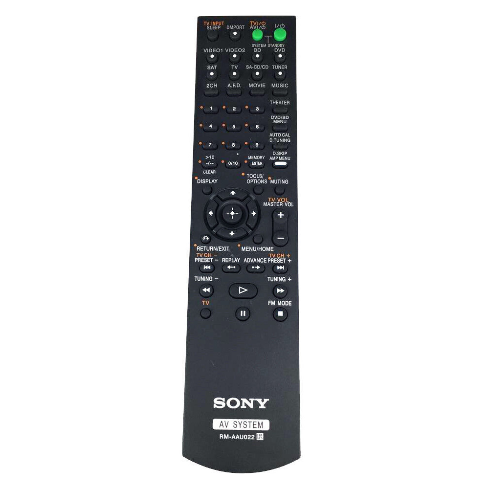 เปลี่ยนใหม่ RM-AAU022 สําหรับ SONY เครื่องรับสัญญาณเสียง/วิดีโอรีโมทคอนโทรล TESTED