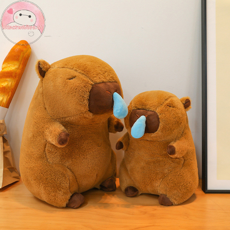 Bwhte 1PC Capybara Nosy Bear Water Dolphin Plush ของเล่นจําลองเต่ากระเป๋าเป้สะพายหลัง Capibara ตุ๊กตาสัตว์ DIY ตกแต่ง