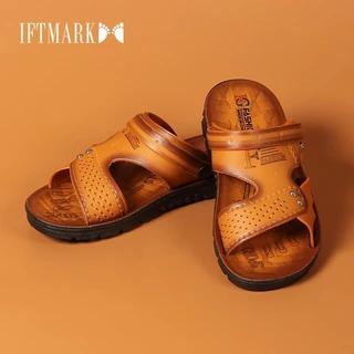 IFTMARK รองเท้าแตะ รองเท้าแตะผู้ชาย รองเท้าแตะแฟชั่นใหม่ รองเท้าชายหาด รองเท้าแบน ลำลอง สวมใส่ง่าย[ส่งเร็วพิเศษ]