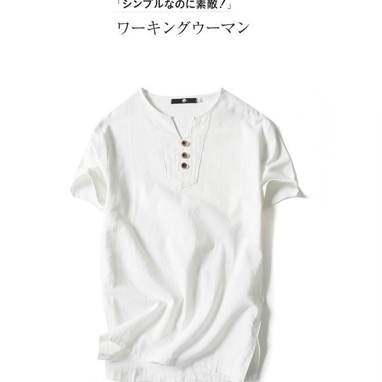 180 กก. สามารถใส่เสื้อยืดขนาดใหญ่ผ้าลินินแขนสั้นฤดูร้อน บวก อ้วน ผู้ชาย ผู้ชาย บางสไตล์หลวมผ้าฝ้าย ระบายอากาศได้ - รูปที่ 5