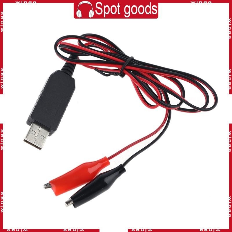 2m 5V USB to 1.5V Power Supply Clip Cable AAA AA C D Size  Eliminator