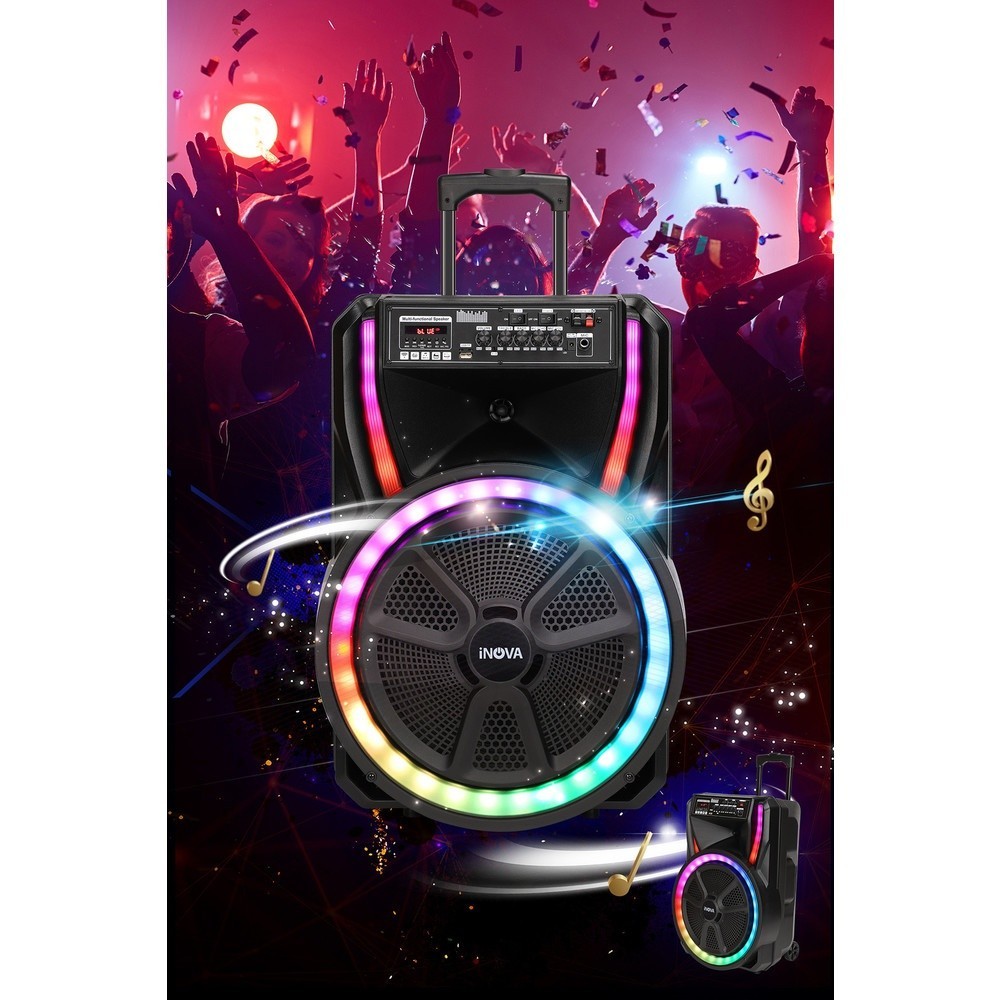 AJuShop INOVA ชุดลำโพงอเนกประสงค์ ขนาด 15 นิ้ว รุ่น GZ-X828 สีดำ **ถูกมาก