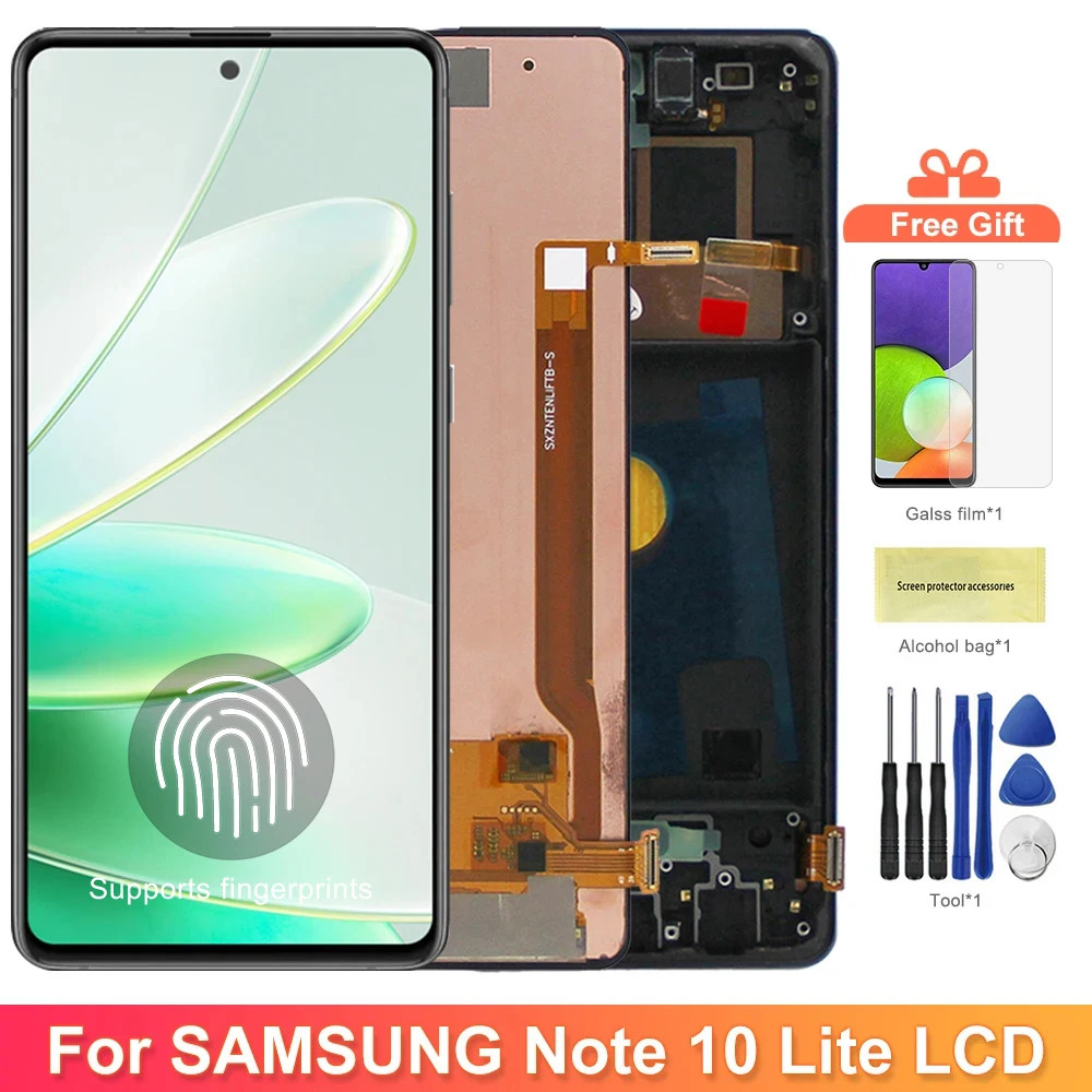 จอแสดงผลสําหรับ Samsung Galaxy หมายเหตุ 10 Lite จอแสดงผล Lcd Touch Screen Digitizer อะไหล่สําหรับ Sa