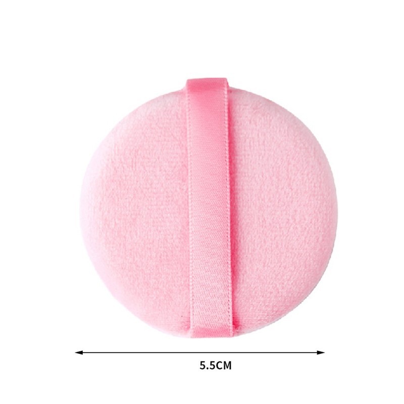 พัฟแต่งหน้าทรงกลมพร้อมริบบิ้นแป้งฝุ่น Applicators รูปที่ 8