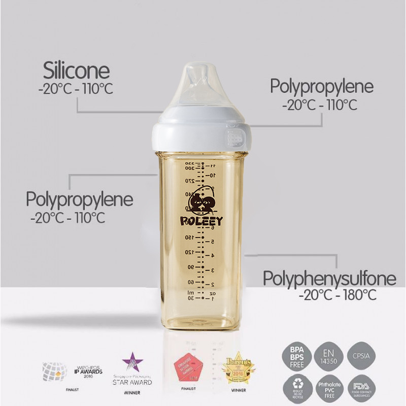 8oz/11ozHegen ขวดนม PCTO สไตล์เดียวกัน PPSU พร้อมกล่อง