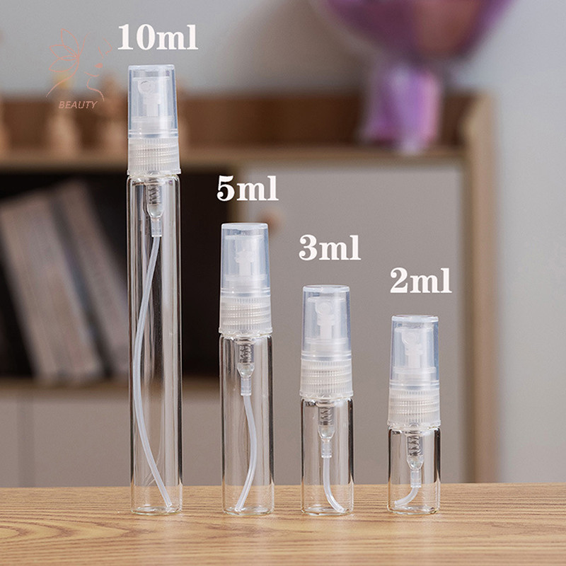 [maybeauty] ขวดแก้วขนาดเล็กใสขวดเครื่องสําอางที่ว่างเปล่าตัวอย่างหลอดทดลองแก้วบาง Vials 2ML 3ML 5ML 10ML {TH}