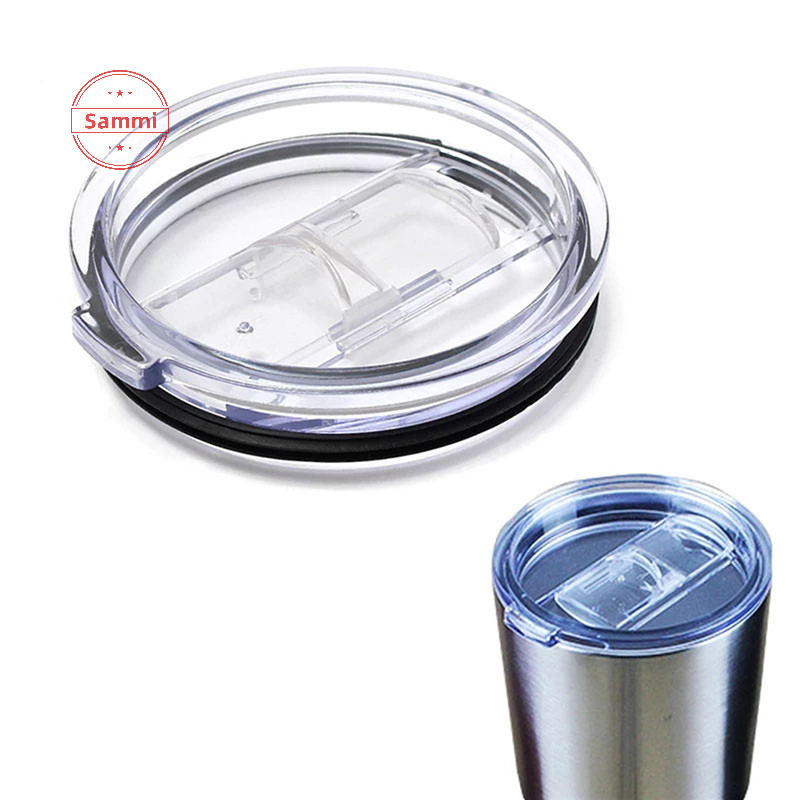 Sammi เกรดอาหาร PP 20/30 ออนซ์ Splash Proof แก้วใสถ้วยฝาปิดสําหรับ Tumbler ถ้วย TH