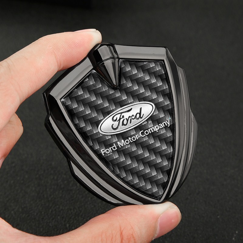 1cs 3D โลหะรถ Badge สติกเกอร์สัญลักษณ์ตกแต่ง Decal สําหรับ Ford Escape Kuga Mondeo Ecosport Fiesta Focus 2 3 Fusion Ranger รถอุปกรณ์เสริม