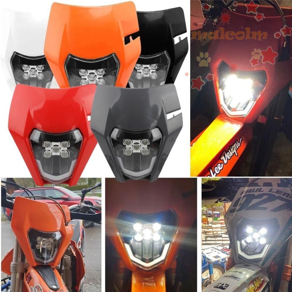 Malcolm แผ่นไฟหน้ารถจักรยานยนต์, สําหรับ KTM 12V/5A ไฟหน้าวิบาก, Supermoto Fairing การปรับเปลี่ยนอุปกรณ์เสริมทนทาน Universal Motocross Enduro หน้ากากกลางแจ้ง