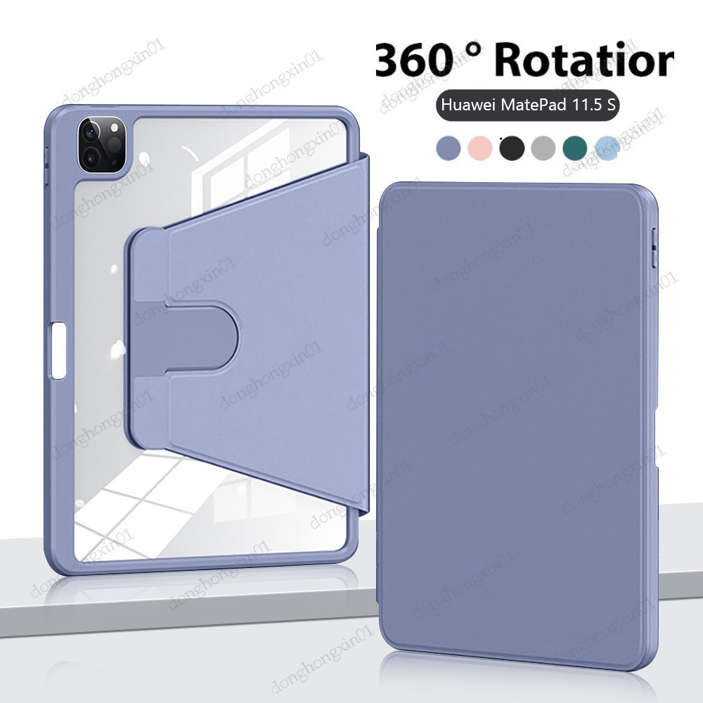 Shocproofสมาร์ทสําหรับhuawei MatePad 11.5 S 2024 TGR-W09 W10 Air 11.5 SE 10.1 10.4 10.8 MatePad 11 2021 2023 360° เคสหมุนพร้อมฝาปิดที่วางปากกา