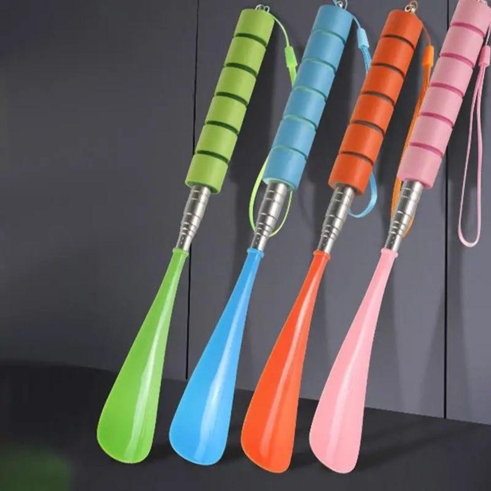 Flashburst แตรรองเท้า, 29 ซม.-70 ซม.สแตนเลสรองเท้า Lifter, ไม่ต้องก้มลงยาว Handle Retractable ทนทานรองเท้าช้อน Lazy Man