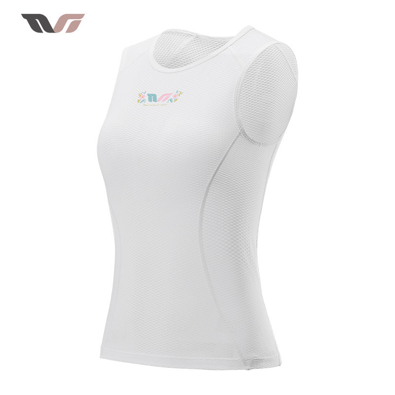 Rockbros ผู้หญิงขี่จักรยาน Jersey ฤดูร้อน Breathable 3D ตาข่าย Perspire จักรยานเสื้อกั๊กแขนกุดน้ําหนักเบาสบาย — صورة 3