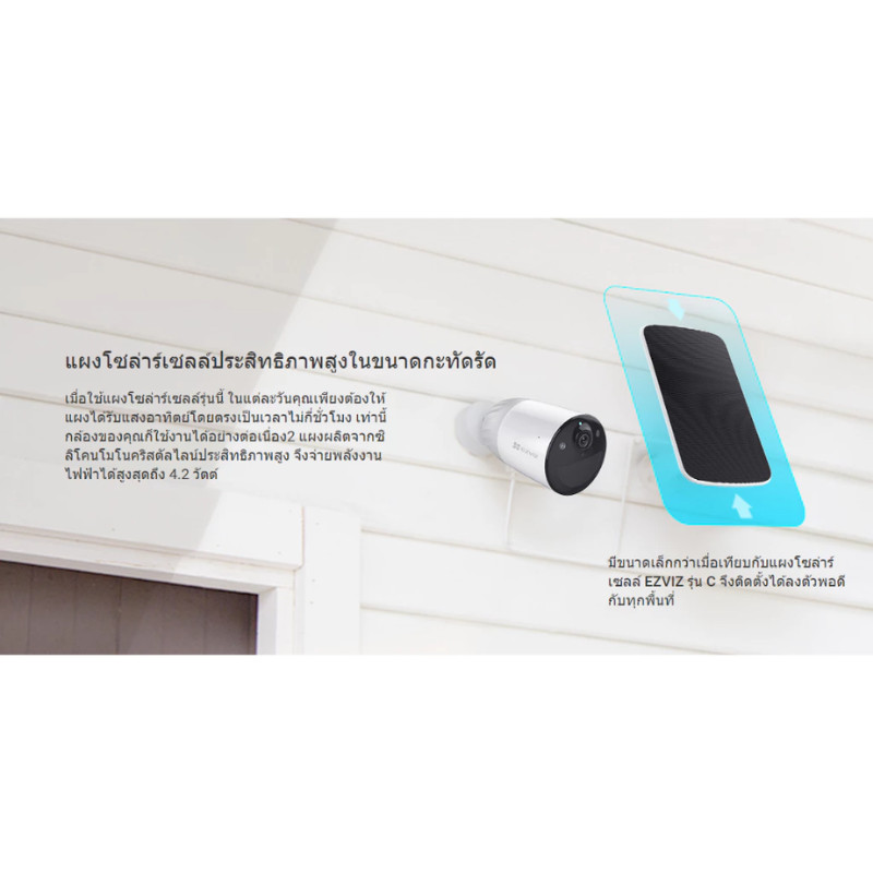 EZVIZ SOLAR PANEL 4.2W แผงโซล่าร์เซลล์ แผงชาร์จพลังงานแสงอาทิตย์