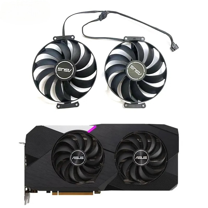 ใหม่ล่าสุด 95MM 5PIN CF1010U12S T129215SU RX6700 XT GPU พัดลมสําหรับ ASUS Radeon RX6600 6600XT 6700X