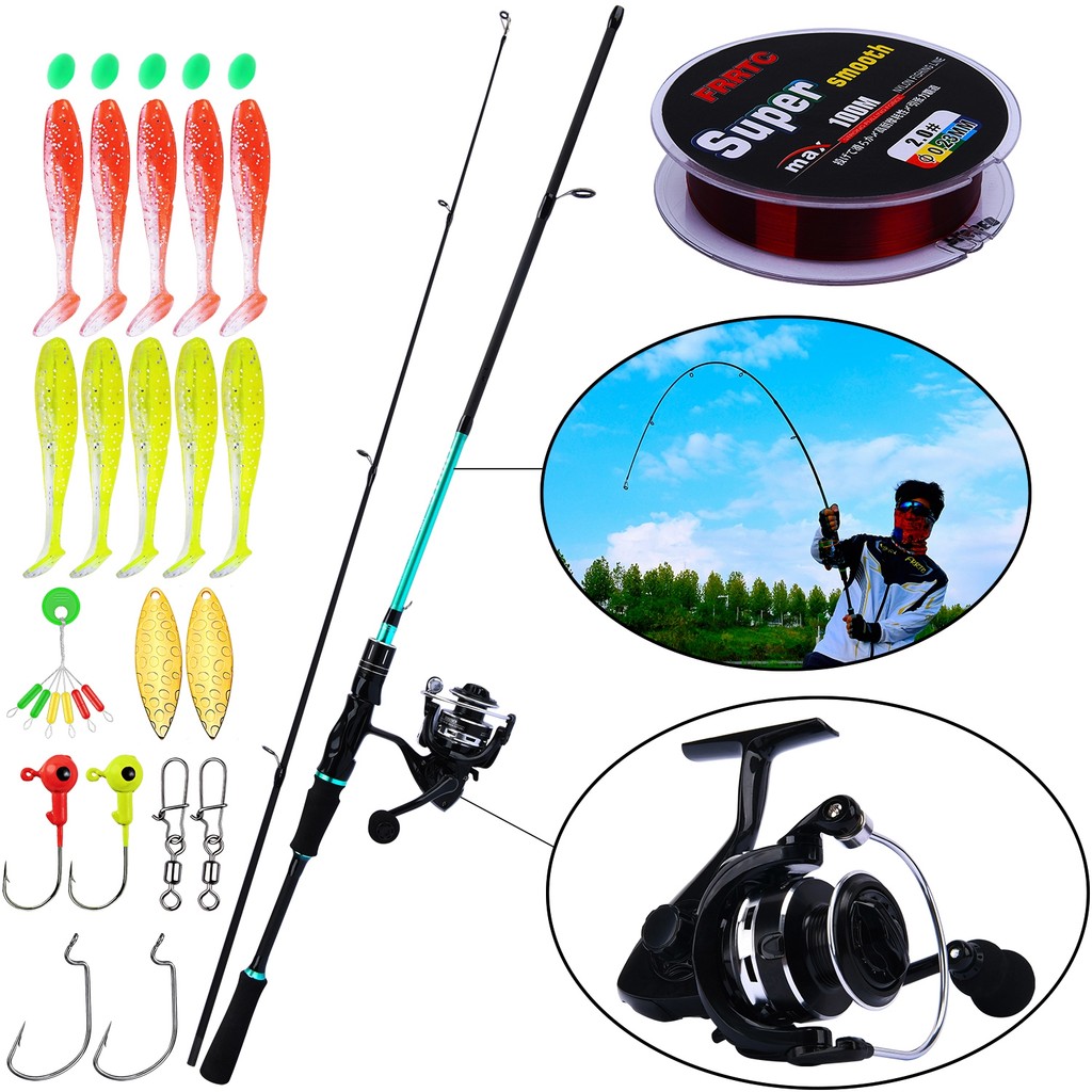 Frrtc Spinning Fishing Rod Fishing Full Set Joran Pancing Fishing Rod รอกสปินนิ่ง