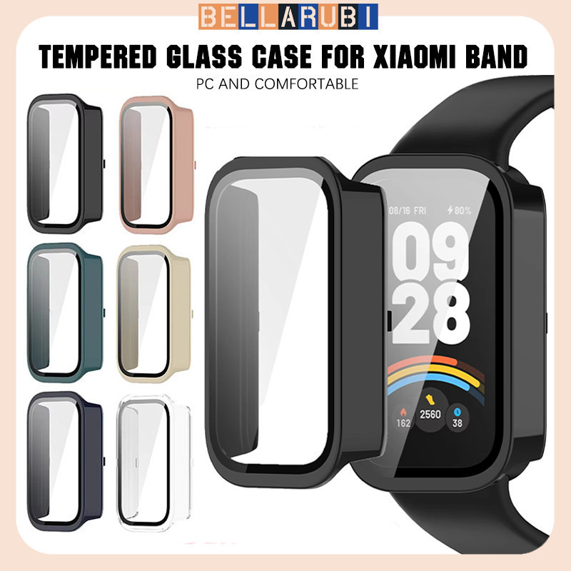 คอมพิวเตอร์ Hardshell for Mi Band 9 Active กระจกนิรภัยกันชนป้องกันหน้าจอ for Redmi Band 3