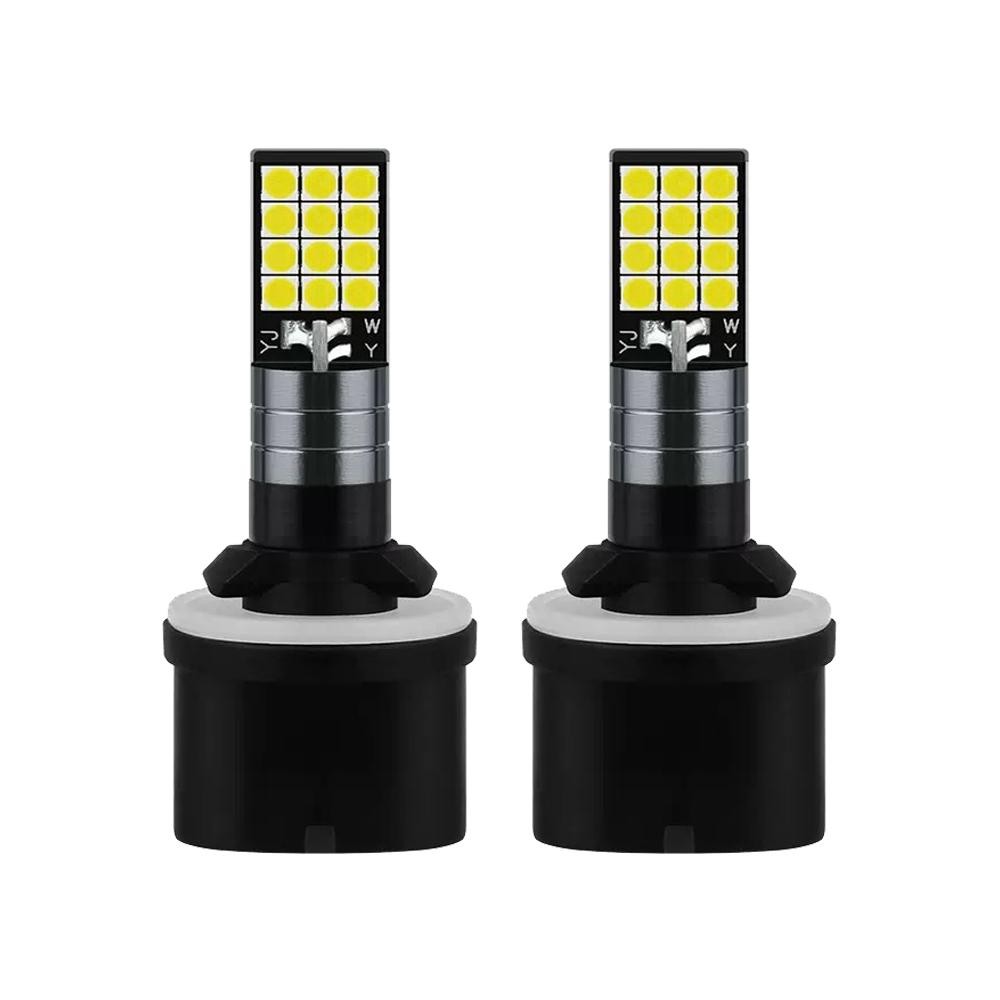 ไฟตัดหมอก  ขาว+ขาว รถมีขั้ว 881 ขั้ว 880 1 คู่ รถยนต์ มอเตอร์ไซค์ หลอดไฟ LED Car รถจักร ราคา ถูกที่สุด ดีลบีเคเค แกลเลอรีภาพที่ 2