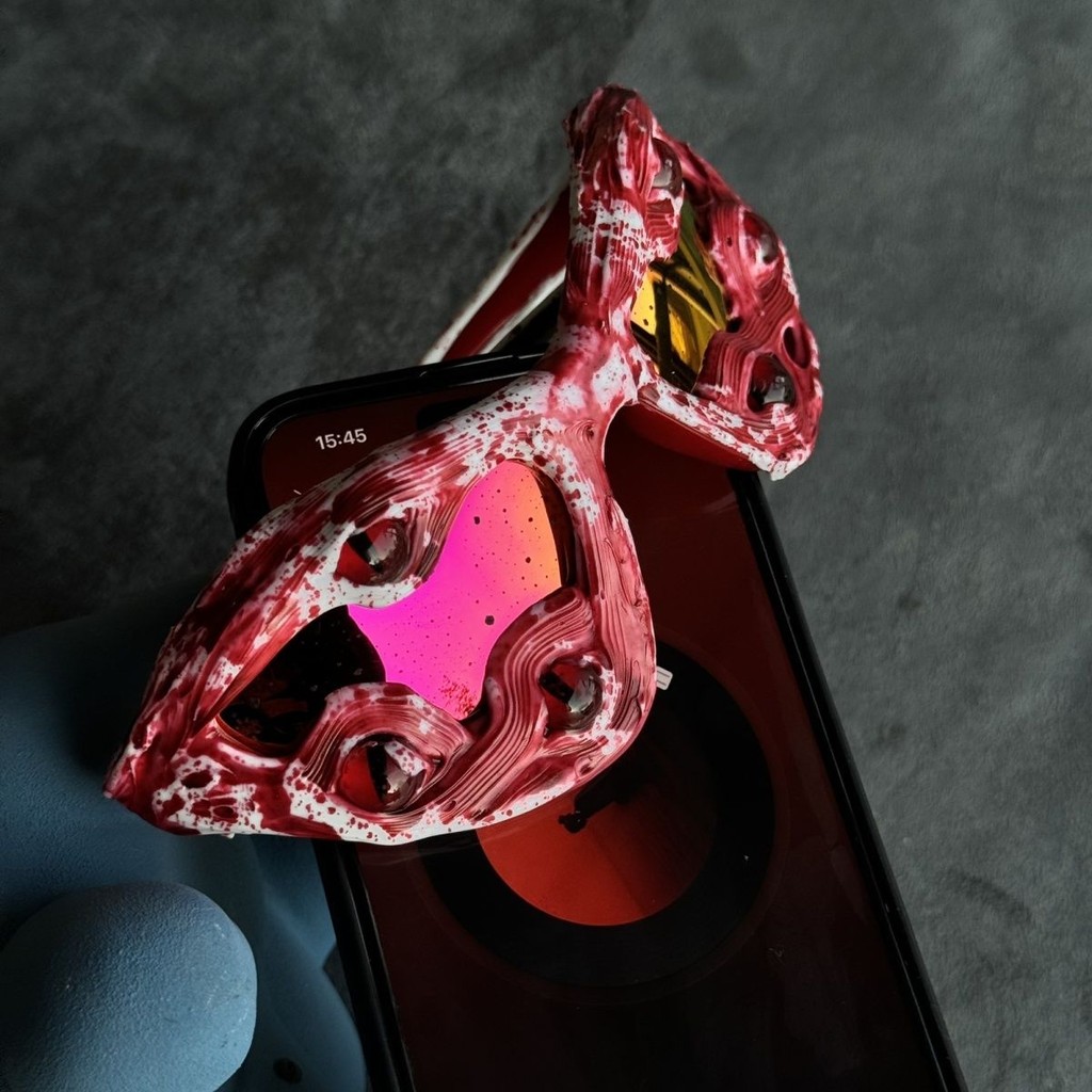 ✨ Pi0neeR Blood King Cobra แว่นกันแดดเรซิ่น avant-garde มืด สไตล์ niche ins