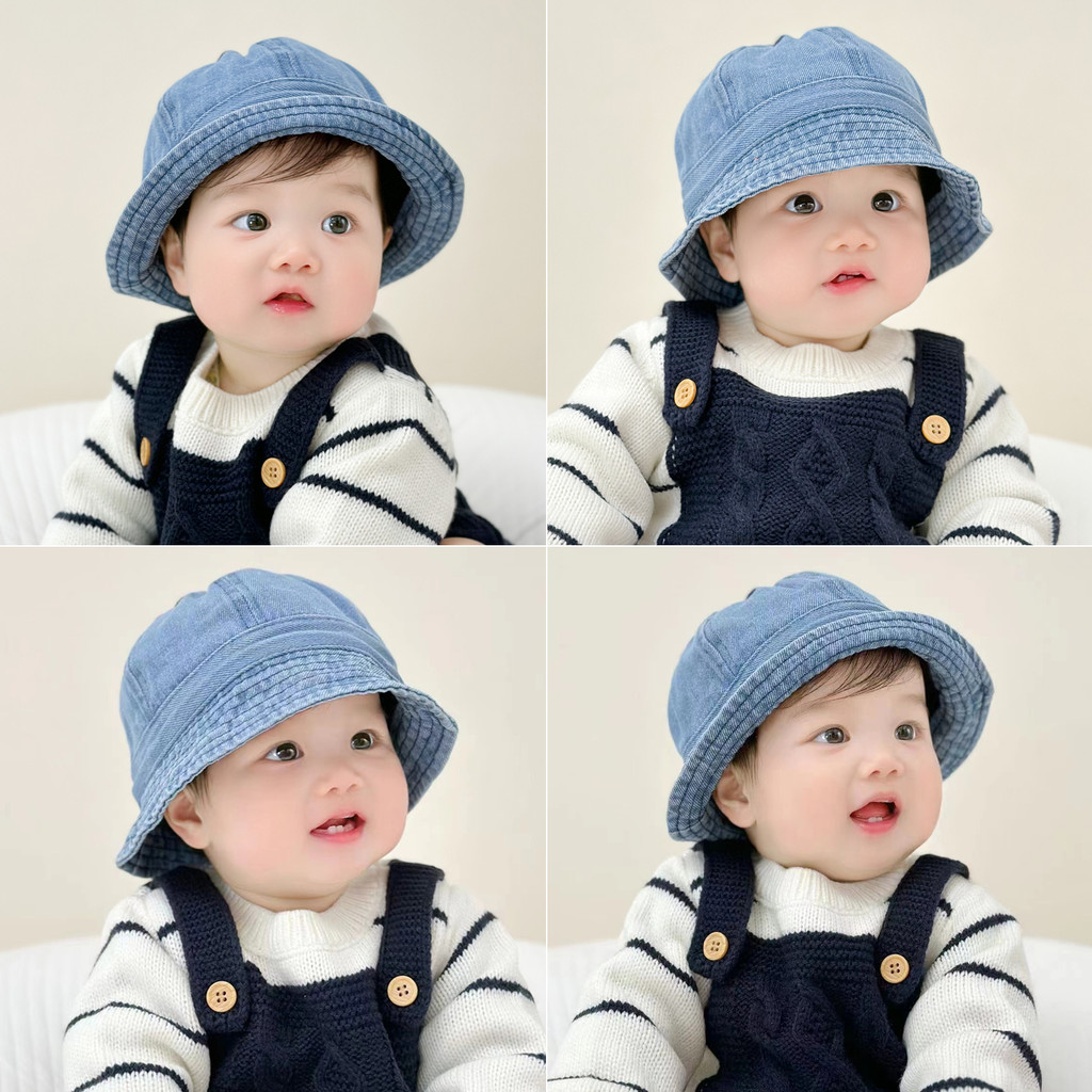0-4 year old baby boys and girls traveling cowboy summer sun protection fisherman basin hat