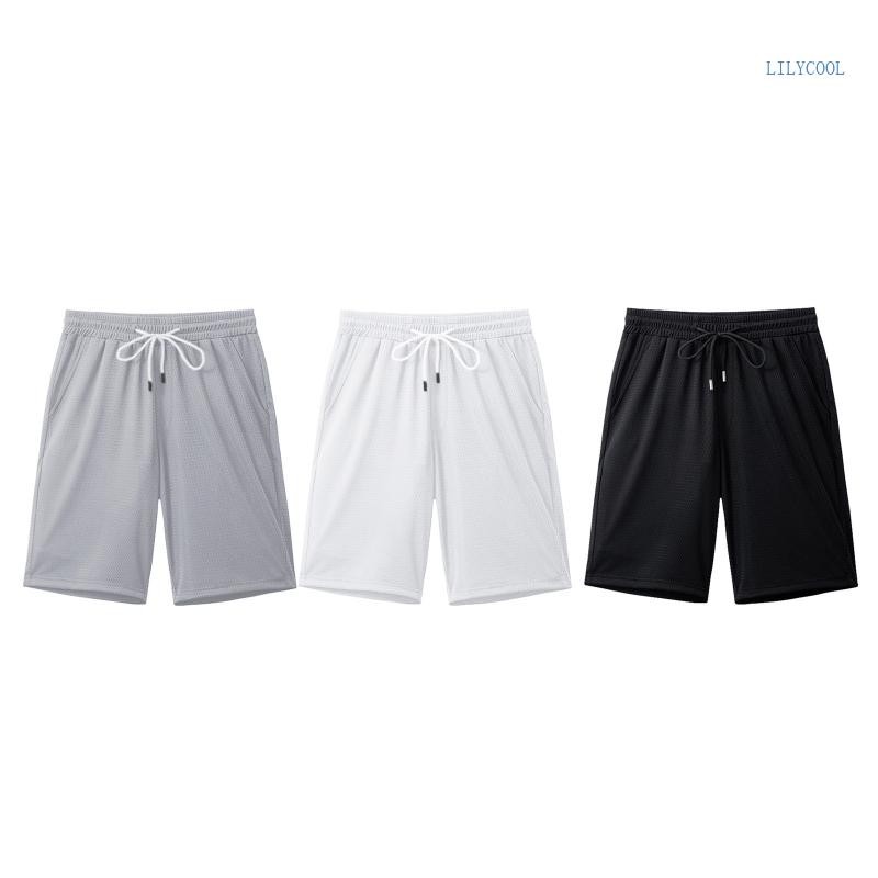 Men's Elastic Waist Sport Shorts Comfortable Workout Shorts for w/ Pocket for Su