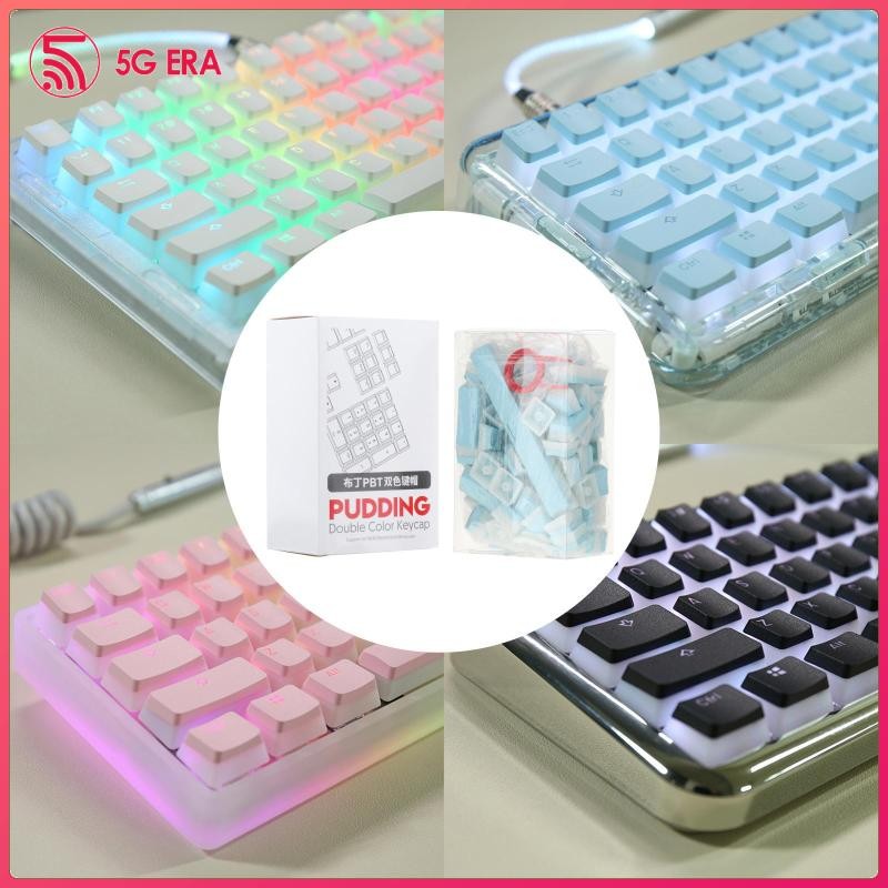 [Wishshopeezzzxh] Pbt Pudding Keycaps Double 108 Translucent Backlit DIY Keycap