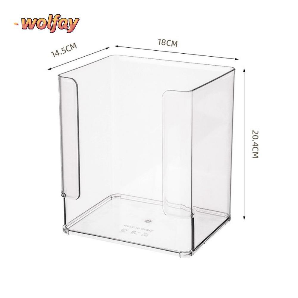 กล่องเก็บหนังสือภาพ WOLFAY, ชั้นวางหนังสือเดสก์ท็อปโปร่งใสอะคริลิคอเนกประสงค์, โรงเรียนจัดแต่งหน้าความจุขนาดใหญ่ที่ทนทาน