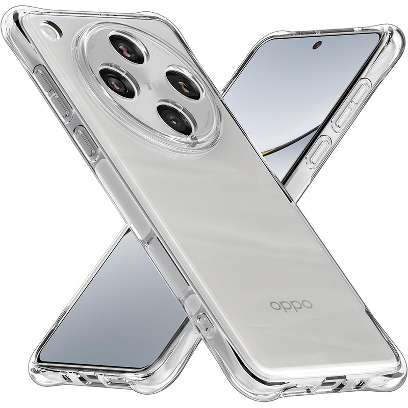 สําหรับ OPPO Find X8 / ค้นหา X8 Pro 5G เคสกันกระแทกแบบนุ่มคริสตัลเจลใส TPU Shock-Absorption Cover