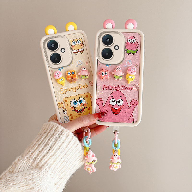 เคส redmi-13c เคส poco-c65 poco-m6-5g, ตุ๊กตาหนัง 3D มีหู bbpwedgz1