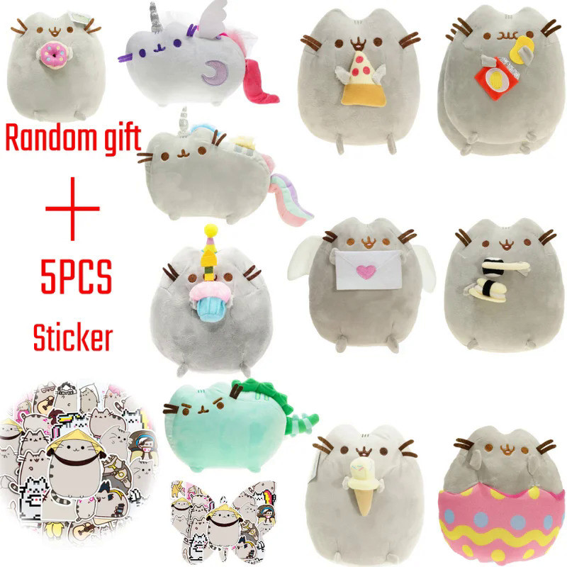 15Cm Anime Pizza Cat Plush Toy Potato Chip Cat Sushi Kawaii Cartoon Angel Cat Ice Cream Fill Animal 